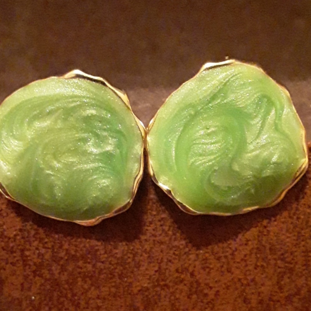 Green earrings
